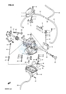 DR200 (E24) drawing CARBURETOR