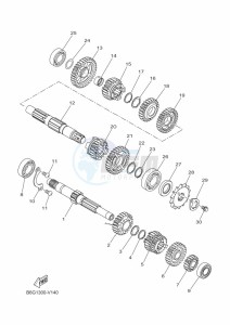 MT-125 MTN125-A (B6G3) drawing TRANSMISSION