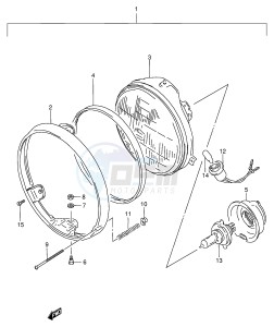 VX800 (E4) drawing HEADLAMP (MODEL P R E2,E24)