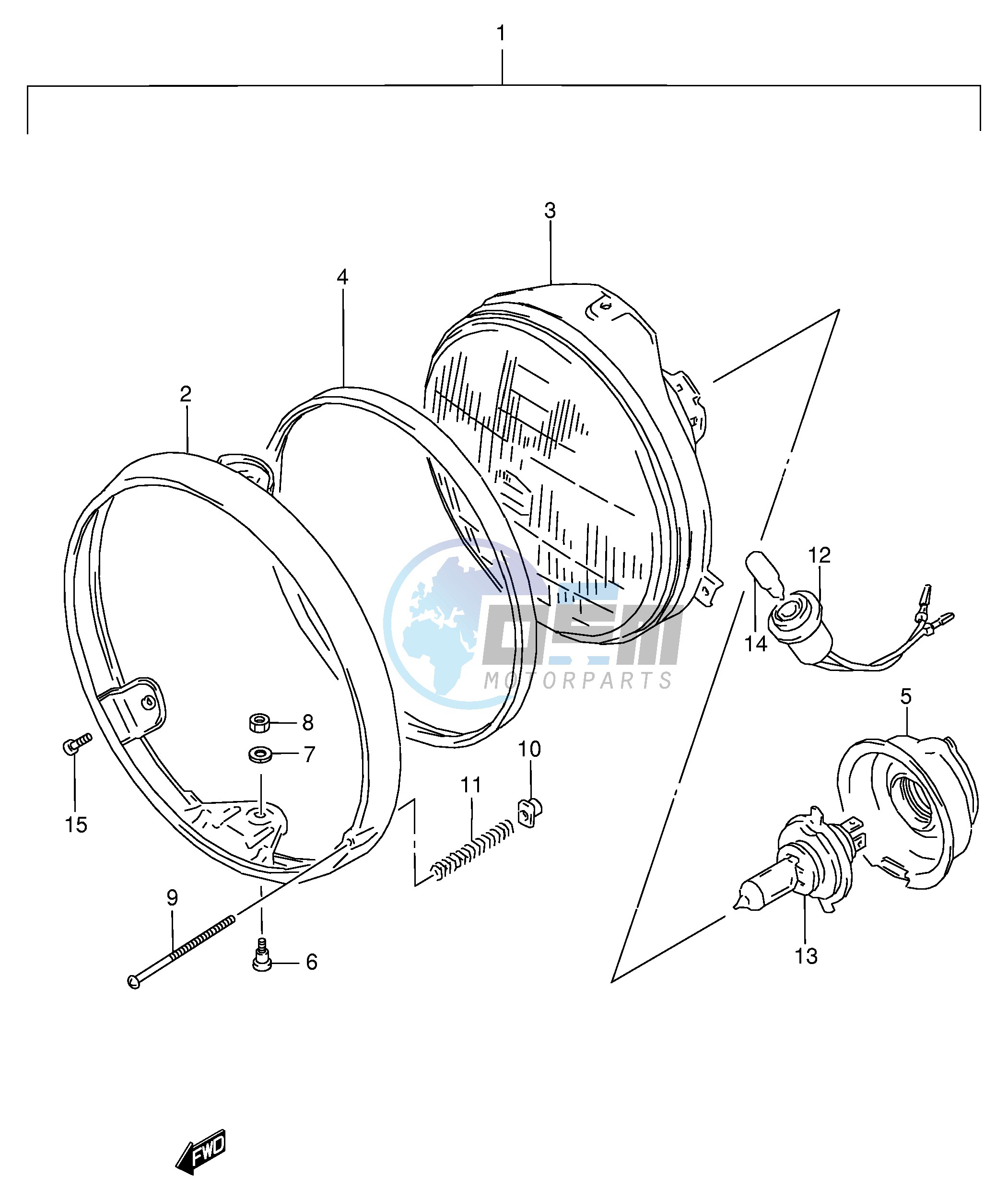 HEADLAMP (MODEL P R E2,E24)