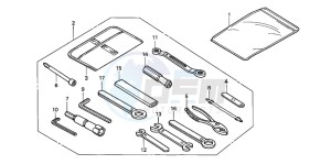 CBR1100XX SUPER BLACKBIRD drawing TOOLS