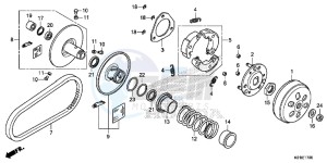 SH125ASE SH125AS UK - (E) drawing DRIVEN FACE