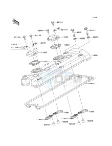 ZR 1000 A [Z1000] (A1-A3) drawing CYLINDER HEAD COVER