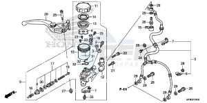 CB1000RF CB1000R 2ED drawing FR. BRAKE MASTER CYLINDER (CB1000R)