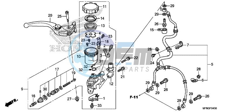 FR. BRAKE MASTER CYLINDER (CB1000R)