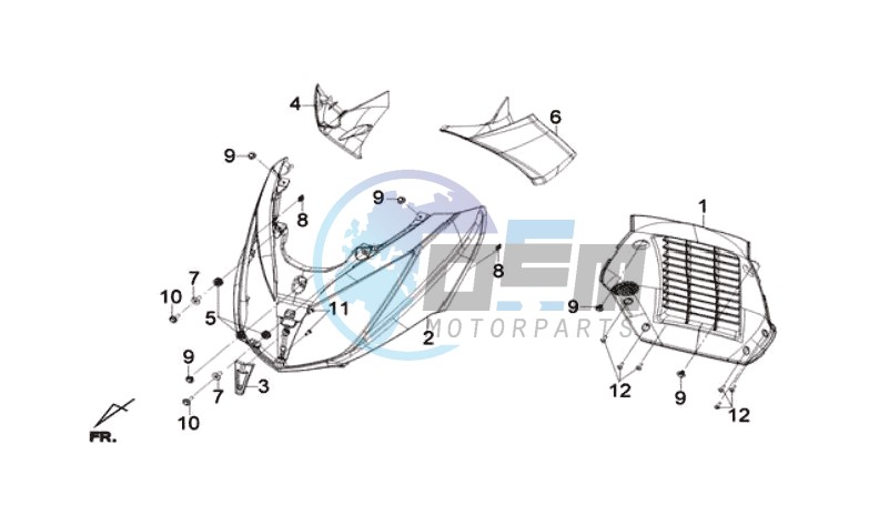 FR PLATE / INDICATORS / INNER LEG SHIELD