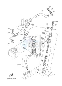 MTN320-A MTN-320-A MT-03 (B9A2) drawing REAR MASTER CYLINDER