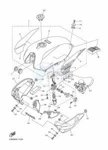 YBR125EGS YBR125G (43BM) drawing FUEL TANK