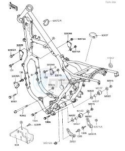 KX 250 D [KX250] (D2) [KX250] drawing FRAME FITTINGS