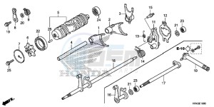 TRX500FM1F TRX500FM Europe Direct - (ED) drawing GEARSHIFT FORK