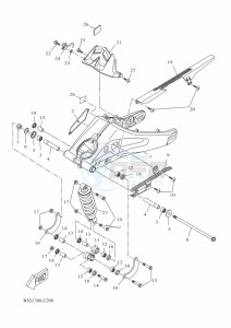 MT-125 MTN125-A (B6G2) drawing REAR ARM & SUSPENSION