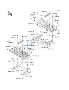 KVF 360 B [PRAIRIE 360] (B6F-B9F) B6F drawing FOOTRESTS