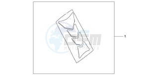 CBF1000S9 UK - (E / ABS MKH) drawing TANK PAD HRC LOGO