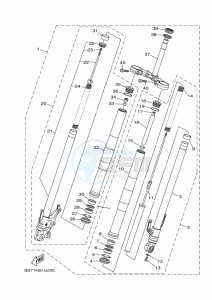 YZF320-A YZF-R3 (B7P3) drawing FRONT FORK