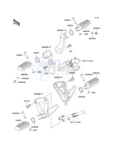 KL 650 E [KLR650] (E8F-E9F) E8F drawing FOOTRESTS