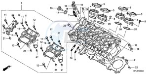 CBR1000RA9 KO / ABS HRC MME drawing CYLINDER HEAD