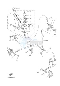 YFM250R YFM25RD RAPTOR 250 (1BTN 1BTP 1BTR) drawing FRONT MASTER CYLINDER