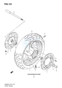 AN400 BURGMAN EU drawing FRONT WHEEL