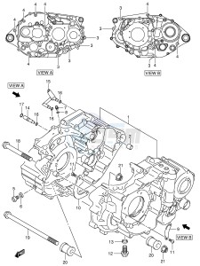 LT-Z400 (E19) drawing CRANKCASE