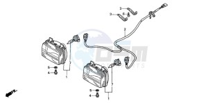 TRX350TM RANCHER S drawing HEADLIGHT (2)