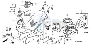 CB600FA9 Spain - (SP / ABS 25K) drawing FUEL TANK