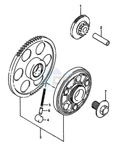 GSX-R750 (F-G-H) drawing STARTER CLUTCH