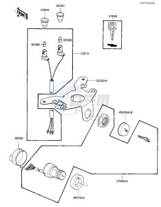 KLF 185 A [BAYOU 185] (A2-A4) [BAYOU 185] drawing IGNITION SWITCH