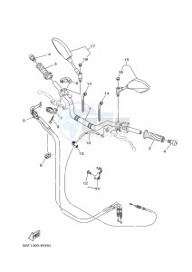 MT-07 MTN690-U (BHH1) drawing STEERING HANDLE & CABLE