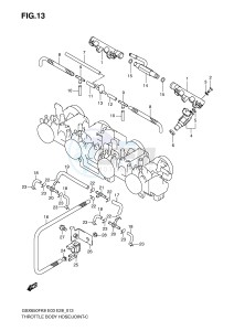 GSX650F (E3-E28) Katana drawing THROTTLE BODY HOSE JOINT