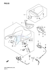 GSX1300BK (E2) drawing SEAT