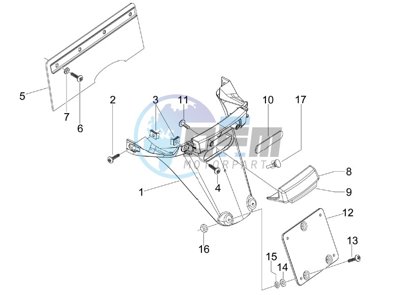 Rear cover - Splash guard