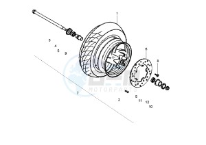 Fly 4T 50 drawing Front wheel