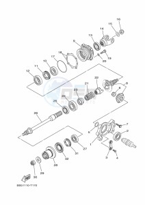 YFM450FWB KODIAK 450 (BHS1) drawing MIDDLE DRIVE GEAR