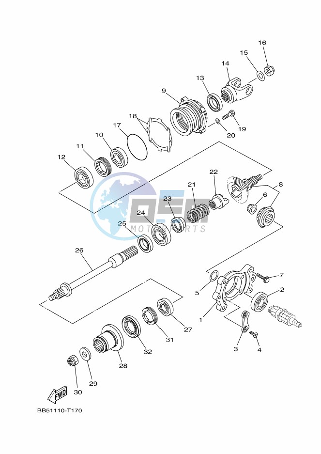 MIDDLE DRIVE GEAR