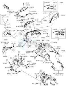 NINJA 650 EX650KHF XX (EU ME A(FRICA) drawing Cowling