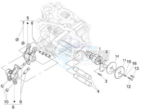 GTV 125 4T (Euro 3) drawing Rocking levers support unit