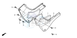 CB600F CB600F drawing SIDE COVER (CB600F2/F22)