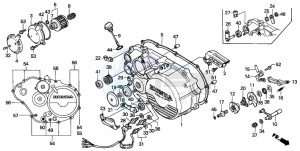 TRX350 FOURTRAX drawing RIGHT CRANKCASE COVER