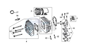 RED DEVIL 50 L6 drawing CYLINDER WHITEH PISTON / CYLINDER HEADOR