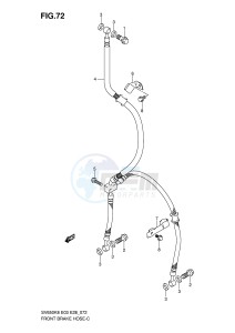 SV650S (E3-E28) drawing FRONT BRAKE HOSE (SV650K8 SK8 K9 SK9 SL0)