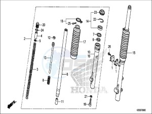 CRF125FBH Europe Direct - (ED) drawing FRONT FORK