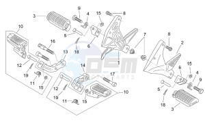 Pegaso 650 ie drawing Foot rests