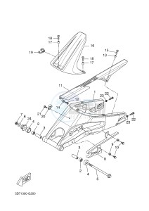 YZF-R125 R125 (5D7R 5D7R 5D7R) drawing REAR ARM