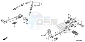 NC750XDG SH125AS UK - (E) drawing PEDAL