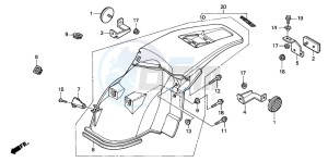 XR650R drawing REAR FENDER (CM)