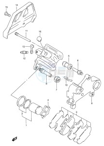 RMX250 (E1) drawing REAR CALIPER