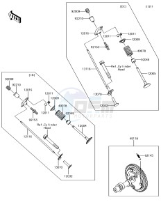 MULE SX 4x4 KAF400HJF EU drawing Valve(s)/Camshaft(s)