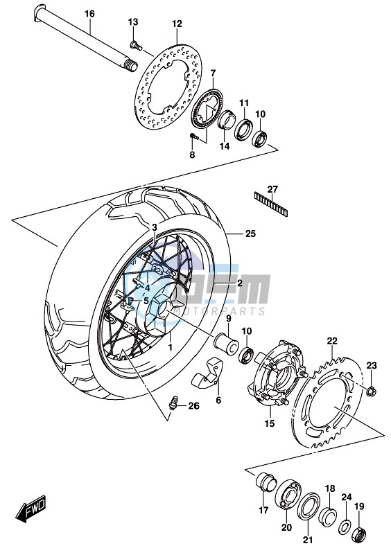 REAR WHEEL (DL1000XAL8 E21)