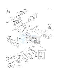 KDX 220 A [KDX220R] (A4-A8) [KDX220R] drawing SWINGARM