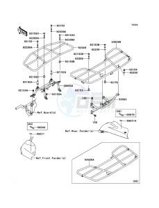 BRUTE FORCE 650 4x4i KVF650FEF EU GB drawing Carrier(s)